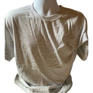 Men’s Hanes beefy T crewneck T-shirt, light, gray size large